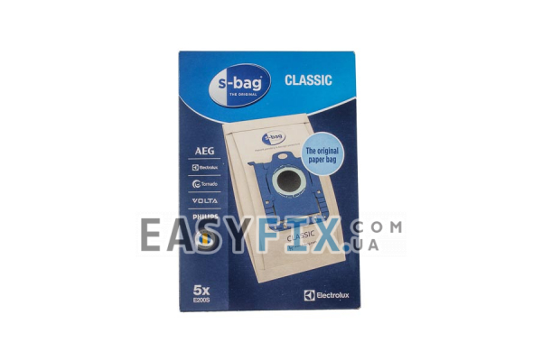 Набір паперових мішків (5шт) E200B S-BAG для пилососа Electrolux 900168462