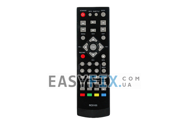 Пульт для цифрового телевізійного ресивера (DVB-T) BBK RC0105