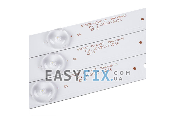 Комплект LED подсветки GC32D07-ZC14F-07 GC32D07-ZC21FG-09 для телевизора 32'' 303GC315036