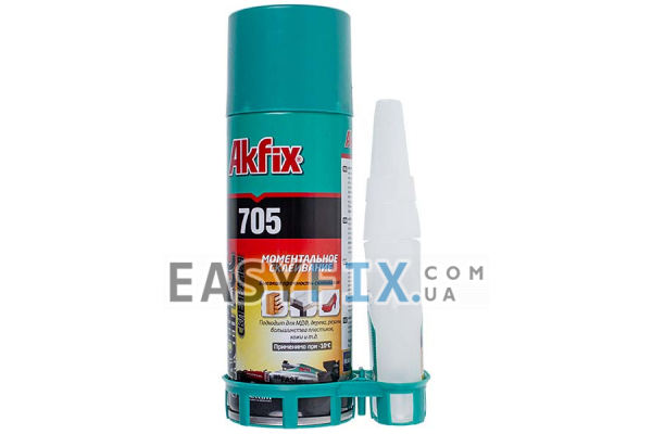 Клей з активатором для експрес-клейки Akfix 705 200ml/50g