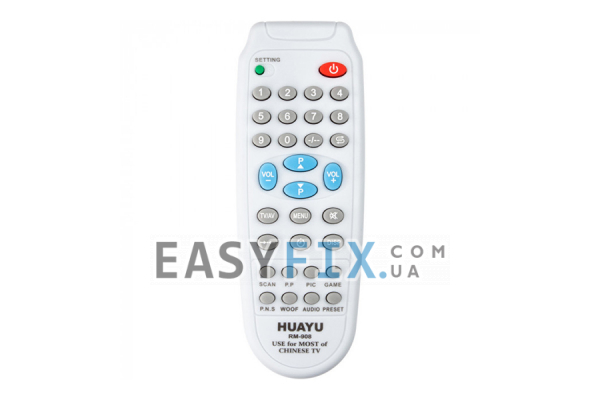 Пульт дистанційного керування універсальний для телевізора RM-908 (6 кодів)