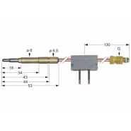 Термоелемент M9x1 термопара для газового крана, з контактами на термостат